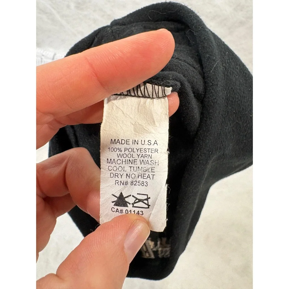 Turtle Fur Vintage Jimmie Heuga Snow‎ Express Fleece Beanie Hat Black USA Made